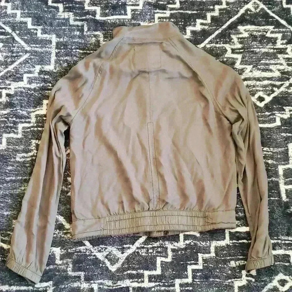 American Eagle Outfitters Military Green Lightweight Bomber Jacket Small - Picture 7 of 8